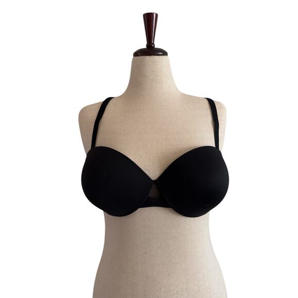 Maidenform black multi-way black padded underwire strapless bra size 40C EUC - Picture 1 of 7